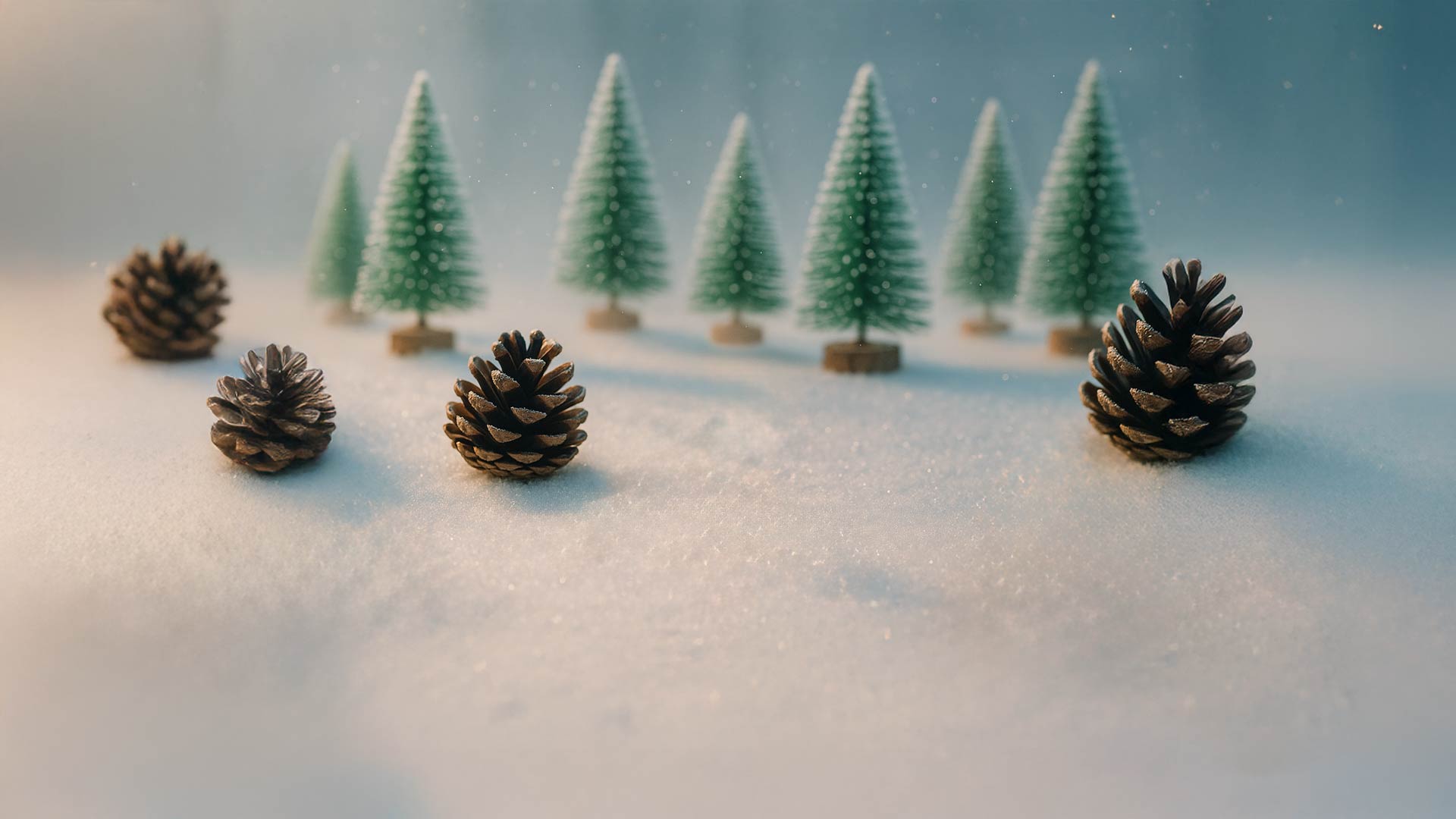 Snowy winter background